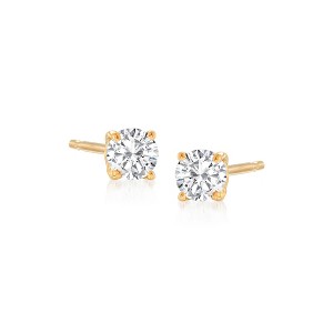 Ross-Simons 0.25 ct. t.w. Diamond Stud Earrings in 14kt Yellow Gold - 1 of 4