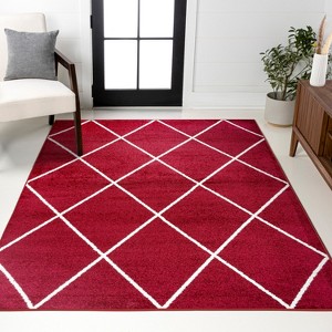 Cole Minimalist Diamond Trellis Area Rug - JONATHAN Y - 1 of 4