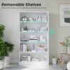 Okak Minimalism Bookshelf, Storage Shelves with 5 Shelves, Tall Bookcase for Books and CDs, Storage Organizer for Living Room, Hallway, White - 4 of 4