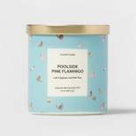 15oz Glass Jar Pool Print Poolside Pink Flamingo Candle Blue - Opalhouse™