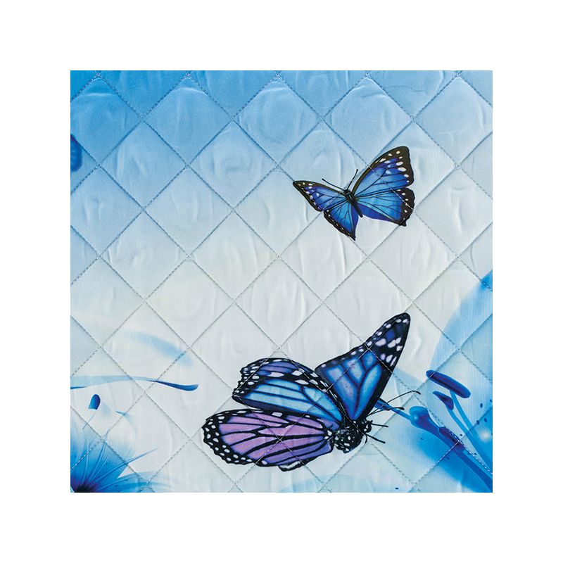 Collections Etc Blue Butterfly and Lavender 3-Piece Comforter Set, 3 of 4