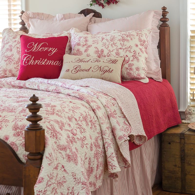 C&F Home Evergreen Toile Cotton Quilt Set  - Reversible and Machine Washable, 1 of 7