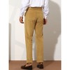 Lars Amadeus Men's Slim Straight Flat Front Work Office Corduroy Trousers - 3 of 4