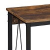 INFURNIC Desks Antique 47.5"" Writing Desk with Metal Sled Base Rustic Industrial Design for Home Office, Brown, 47.5"*19.5"*28.5" - 2 of 4
