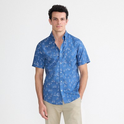 Lands' End Men's Short Sleeve No Iron Twill Shirt