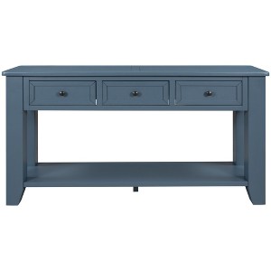 NicBex 55.1''Console Table with 3 Drawers Contemporary Wooden Side Table with Bottom Shelf for Entryway,Living Room - 1 of 4
