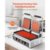 VEVOR Commercial Panini Grill, 3600W Electric Sandwich Panini Maker, Stainless Steel Double Sandwichs Press, 19x9 in Full Flat Enamel Plate, Silver - 3 of 4