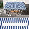 VisioGear Retractable Awning, 13'*10' Patio Awnings with Manual Crank Handle for Deck, Yard, Blue & White, 153.5"*118.1"*59.1" - 4 of 4