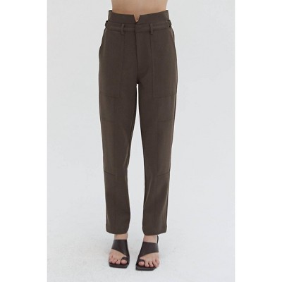 Women's Taylor Seam Detailed Pants - CRESCENT