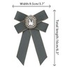 INSPIRE CHIC Women's Ribbon Brooch Elegant Bowtie Rhinestone Bow Ties for Uniform Dress - 2 of 4