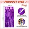 Unique Bargains Wedding Birthday Party Decoration Foil Fringe Backdrop Curtains 3 Pcs - 2 of 4