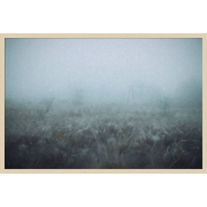 41"x28" Blue Mist by Kim Curinga Wood Framed Wall Art Print Brown - Amanti Art - 1 of 4
