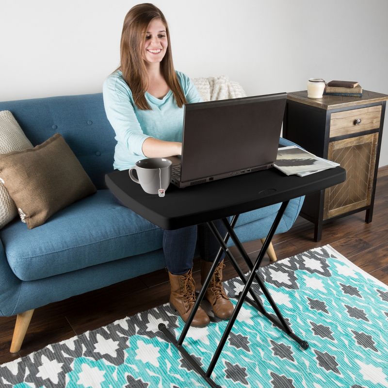 Hasting Home Adjustable Folding Table - Lightweight Portable Folding Desk, 5 of 8