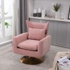 KTMBDW Mid-Century Swivel Accent Chair, Upholstered Fabric Armchair for Living Room, Bedroom - 3 of 4