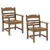 NicBex Outdoor Dining Chairs Set of 2 Patio Wooden Grain Side Chairs with Armrest for Garden,Backyard - 4 of 4