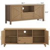 59" Farmhouse TV Stand for TVs up to 65", Media Console Cabinet with Doors, Storage & Adjustable Shelves - 4 of 4