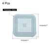Unique Bargains Shower Drain Hair Catcher Square Drain Cover with Anti-slip Point Silicone Hair Stopper - 2 of 4