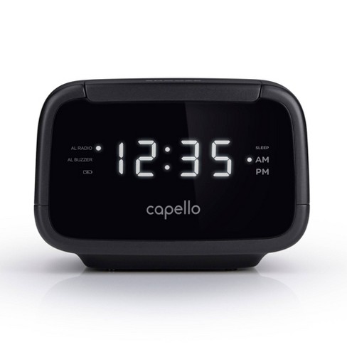 premier Ventileren Vergoeding Cr15 Digital Am & Fm Alarm Clock Radio - Black - Capello : Target