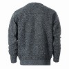 Gioberti Men's Knitted V-Neck Button Down Cardigan Sweater with Flannel Lining and Pockets - 2 of 4