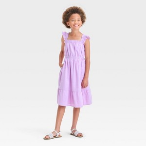 Girls' Woven Midi Dress - Cat & Jack™ - 1 of 3