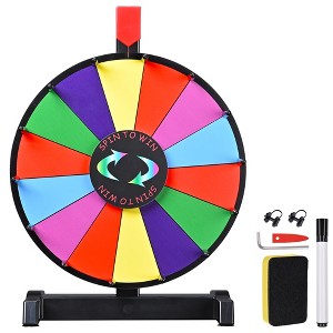 WinSpin Editable Color Prize Wheel Dry Erase Fortune Spinning Game 12"/15"/18"/24" - 1 of 4