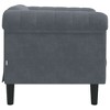 vidaXL - Dark Gray Velvet Upholstered Armchair - 1-Seater Sofa Chair - Modern Accent Chair for Living Room/Bedroom - 4 of 4