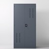 TIRAMISUBEST 2-Door Metal Storage Cabinet - 72" Steel Lockable Shelves & Pegboard, Adjustable Shelves for Garage, Office & Gym (Gray) - 2 of 4