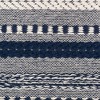 Design Imports  Braided Stripe Jacquard Fringe Table Runner, 15X72", Navy Blue - 3 of 4
