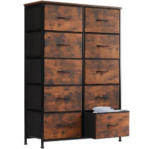 AZL1 Life Concept Utility Storage Drawers Stylish and Functional Storage, 10 Drawer Dresser for Nursery, Closet, Entryway, Brown, 31.5"*11.8"*45.6" - 1 of 4