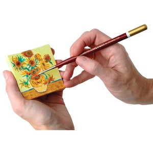 Dynasty Short Lacquered Handle Mini Micron Detail Brush Set, Assorted Size, Set of 5 - 1 of 1