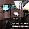 4-in-1 Back Seat Car Organizer with Cup Holders & Tissue Box, Napkin Holder Storage for Phones & Snacks - 3 of 4