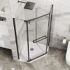MAYEERTY Frameless Shower Door Corner Shower Enclosure with Clear Tempered Glass Pivot Shower Door - 2 of 4