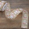 Northlight Natural Brown Spring Easter Wired Craft Ribbon 2.5" x 10 Yards - 2 of 3