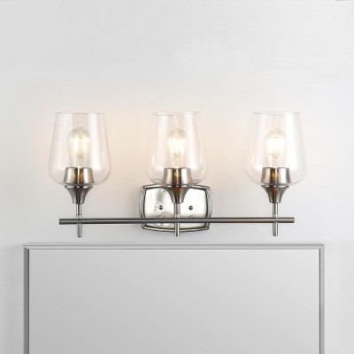 Contemporary Eagan Nickel 22" Wine Glass Wall Sconce