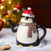 Certified International 26oz Christmas Whimsy Penguin 3D Teapot - 3 of 4
