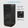 Karl Home 3-Drawer Black MDF 15.35in. W Vertical File Cabinet - 4 of 4