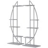 Outsunny 5 Tier Metal Plant Stand Half Moon Shape Ladder Flower Pot Holder Shelf for Indoor Outdoor Patio Lawn Garden Balcony Decor, 2 Pack - 4 of 4