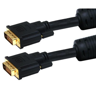 Monoprice DVI-D Cable - 15 Feet - Black | 28AWG CL2 Dual Link 9.9 Gbps