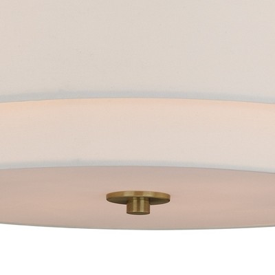 Burnaby 20.5" Matte Brass Drum Semi-Flush Mount Ceiling Light