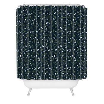 Iveta Abolina Nordic Christmas Shower Curtain Blue/Green - Deny Designs