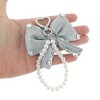 Unique Bargains Faux Pearl Bow Handbag Charms Keychains 1 Pc - 4 of 4