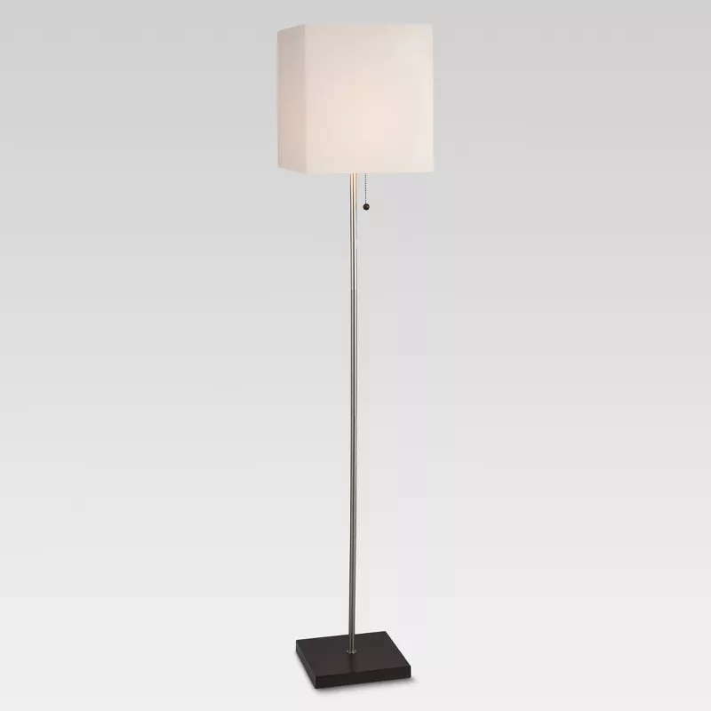 Square Stick Floor Lamp Silver, Threshold Downbridge Floor Lamp
