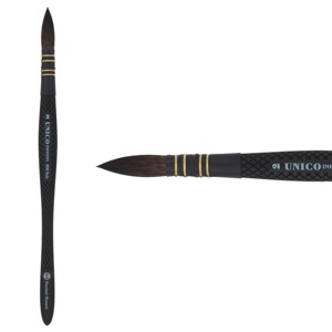Borciani Bonazzi Infinito Synthetic Quill Watercolor Brush - Size # 2 w/ Patented Responsive HIDRO® Hair - Watercolor Brushes for Artists - Textured - 1 of 4