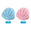Unique Bargains PVC Terry Cloth Inflatable Bath Pillow with Suction Cups 2 Pcs - 3 of 4