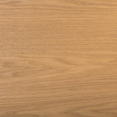 Natural Round Wood and Metal Coffee Table with Black Base