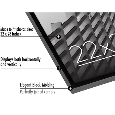 Streamline Black Aluminum 22" x 28" Wall Poster Frame