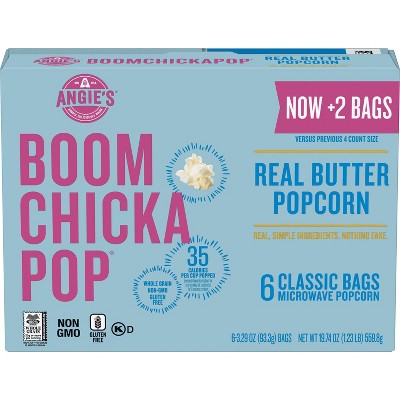 Angie's Butter Microwave Popcorn - 6pk