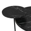 SEVOBAL Coffee Tables Modern Coffee Table Bed Side Tables Bedroom Tripod Inspired Base for Living Room, Matte Black, 31.5"*31.5"*19.7" - 4 of 4