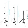 MaseiKar Photography Light Stand, 3-6.6ft/92-200cm Adjustable Sturdy Tripod Stand for Reflectors, Softboxes, Lights, Umbrellas, Load Capacity: 17.6lb - 3 of 4