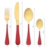 REGALWOVEN Stainless Steel Mirror Polished Flatware Set with Supporting Shelf Silverware Set 24 Pieces - 2 of 4